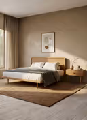 PERA AHŞAP BAŞLIKLI YATAK SETİ - 140 CM