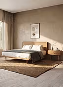 PERA AHŞAP BAŞLIKLI YATAK SETİ - 200 CM