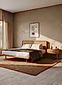 PERA AHŞAP BAŞLIKLI YATAK SETİ - 120 CM