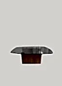 AMORF SEHPA - 100 CM, MEŞE, SİYAH CAM