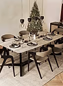 GİRİFT MASA - DIANA ROYALE, MEŞE, 220 CM, SİYAH