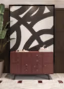 SANDIK KONSOL - 135 X 87 CM, BORDO